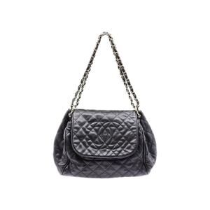 CHANEL Black Quilted Lambskin Shoulder Bag with Chain Strap